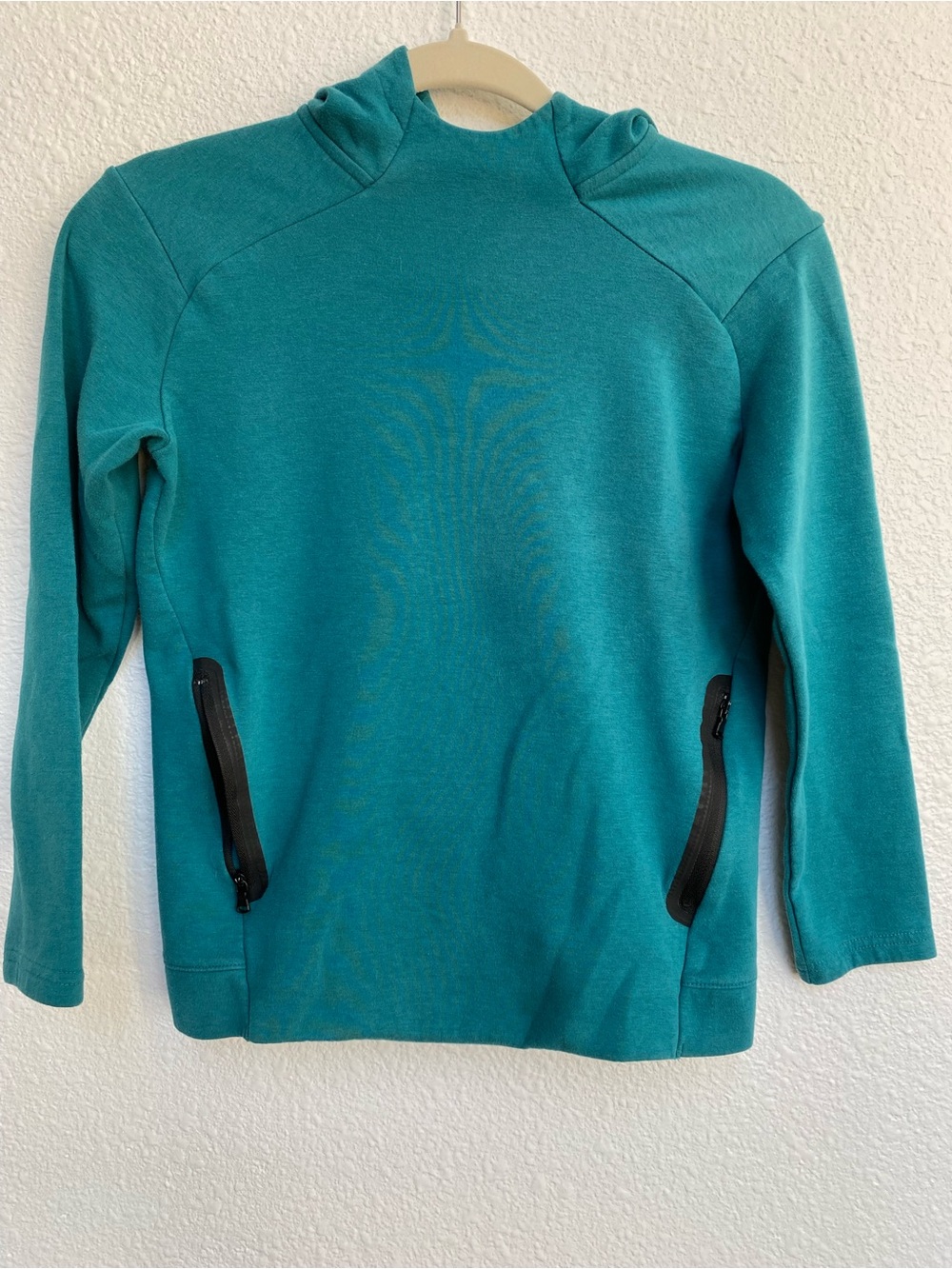 Old Navy Teal Hoodie with Zip Pockets - Boys Large